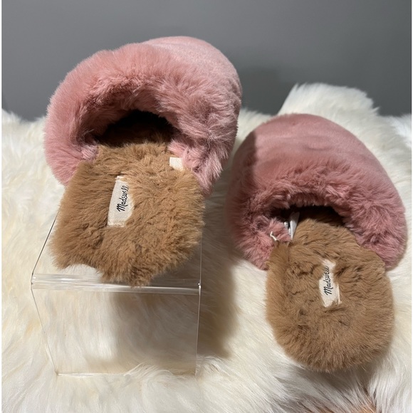 Women's Fluffy Pink Madewell Slippers Size 8 - Picture 4 of 6